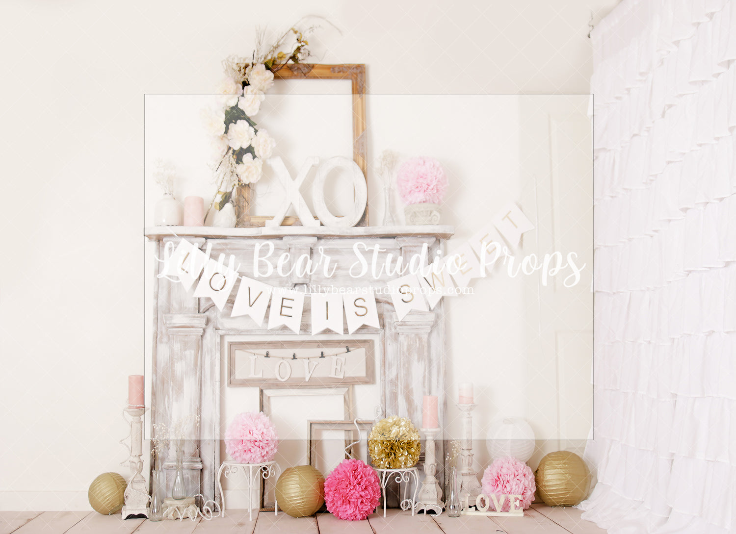 LOVE IS SWEET - Lilly Bear Studio Props, FABRICS, girl, headboard, heart, heart gems, heart marquee, hearts and arrows, hippie, love balloon, love is sweet, mantel, pink and gold, pink clouds, pink doors, red truck, valentine, valentine booth, valentine clouds, valentine door, Valentine mantel, valentine truck, valentine's card, valentines, valentines day, xoxo