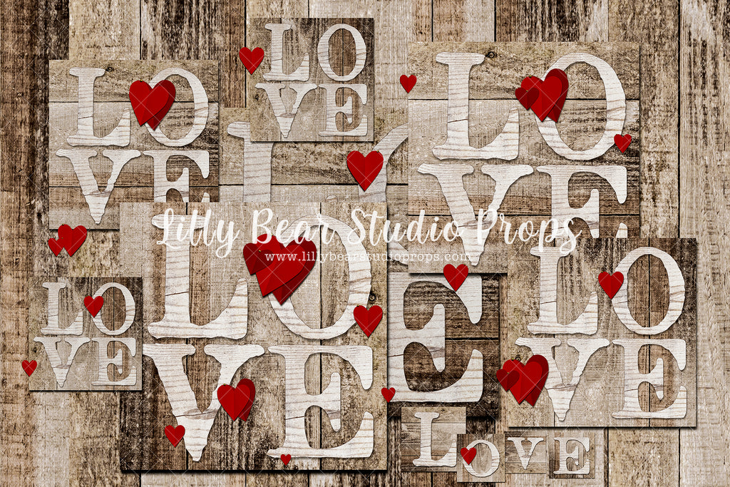 LOVE boards - Lilly Bear Studio Props, Fabric, FABRICS, heart brick, love wall, love wood, red hearts, valentine, valentine graffiti, valentines, valentines day, Wrinkle Free Fabric