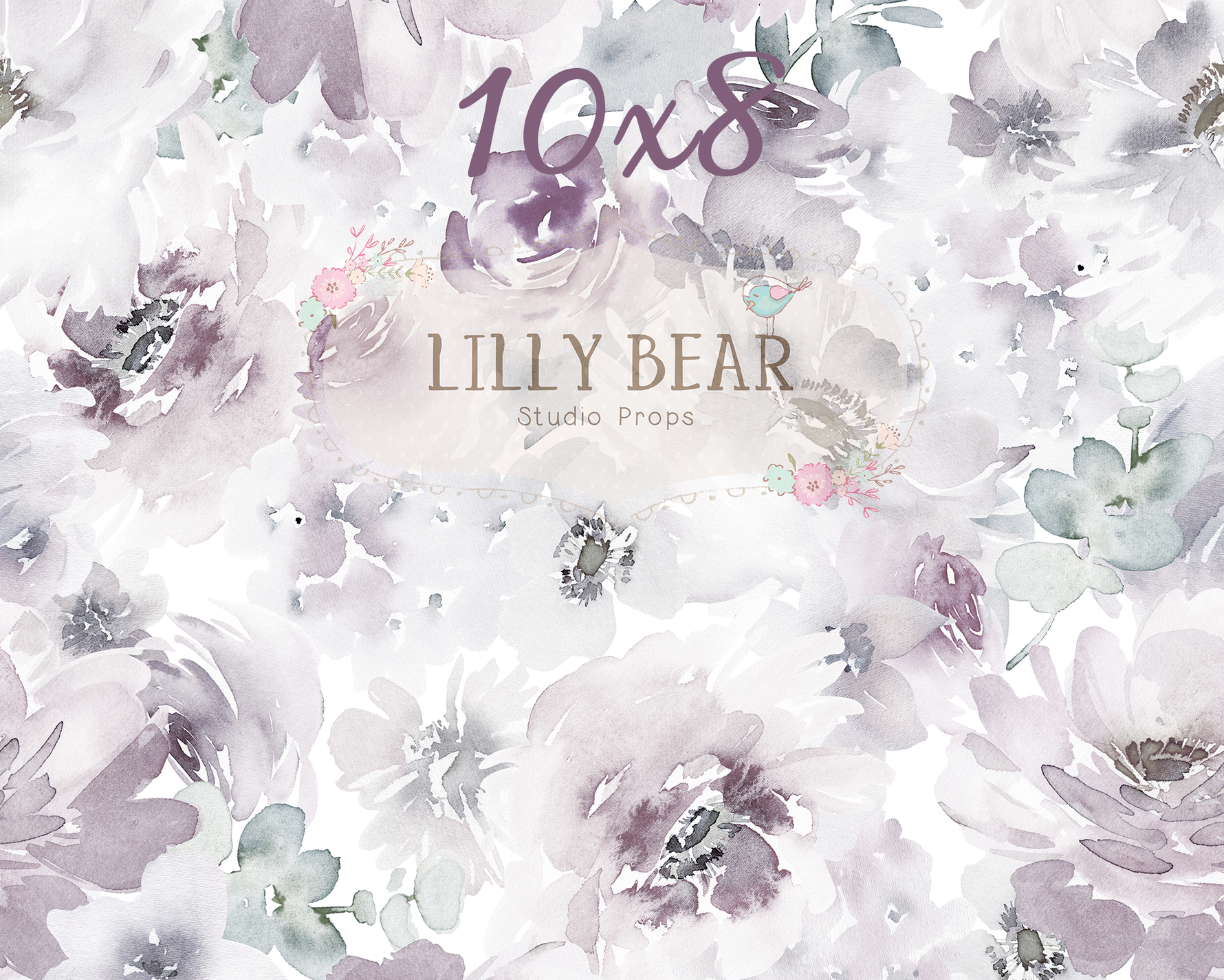 Lavender Mist by Lilly Bear Studio Props sold by Lilly Bear Studio Props, abstract - FABRICS - floral - flowers - hand