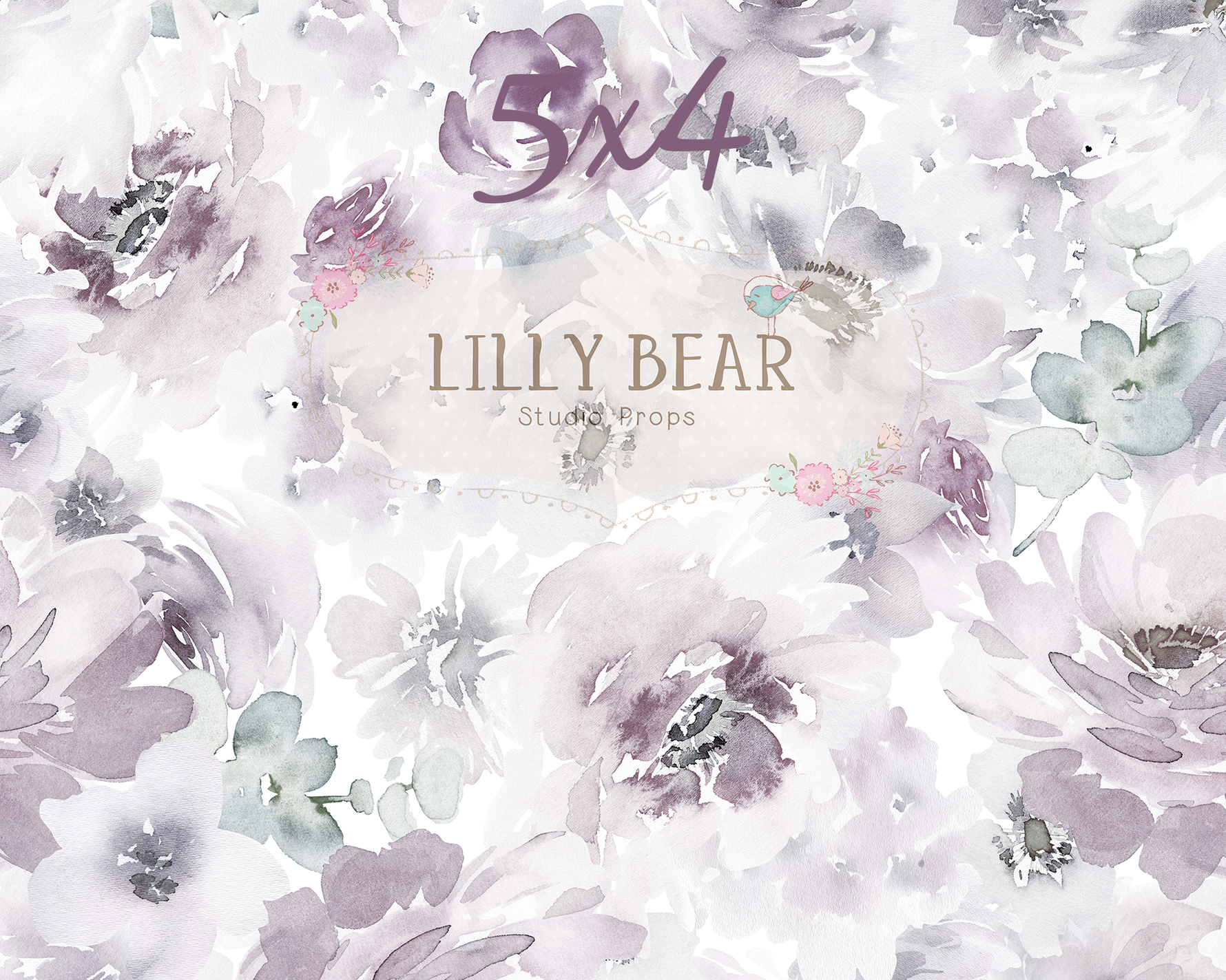 Lavender Mist by Lilly Bear Studio Props sold by Lilly Bear Studio Props, abstract - FABRICS - floral - flowers - hand