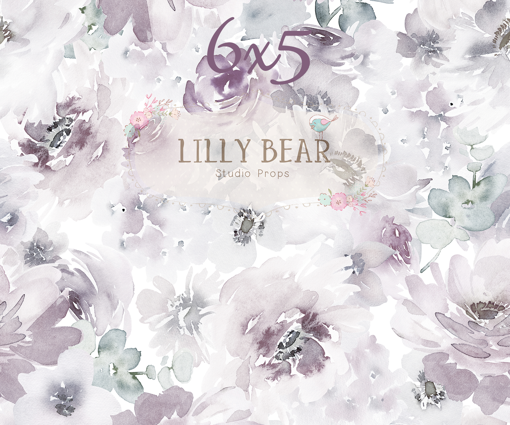 Lavender Mist by Lilly Bear Studio Props sold by Lilly Bear Studio Props, abstract - FABRICS - floral - flowers - hand