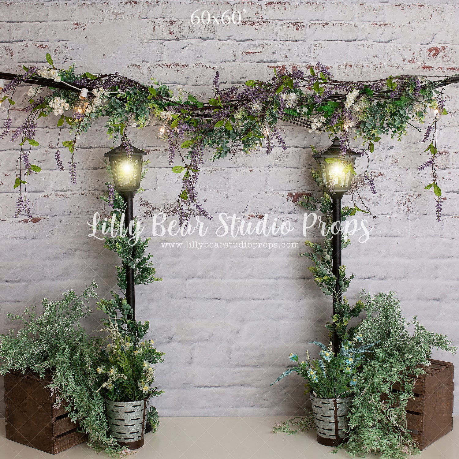Lavender Archway by Daniella Photography sold by Lilly Bear Studio Props, boys - brick - Brick Wall - cake smash - dist