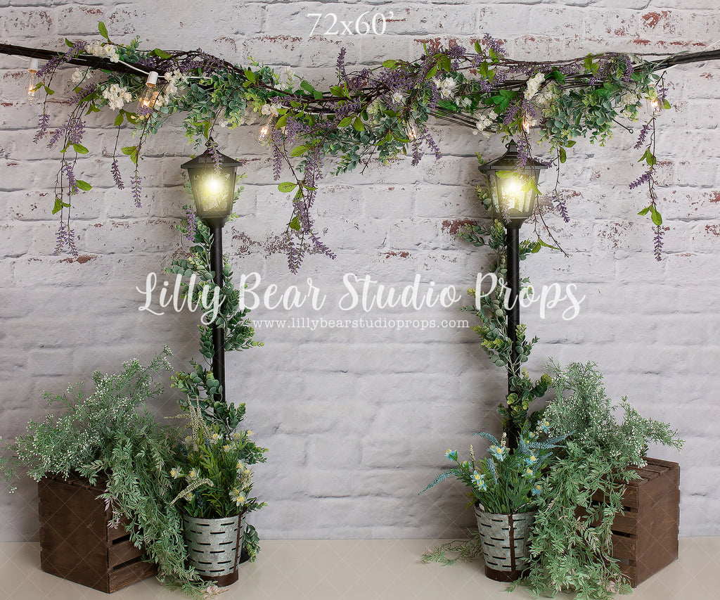 Lavender Archway by Daniella Photography sold by Lilly Bear Studio Props, boys - brick - Brick Wall - cake smash - dist