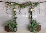 Lavender Archway by Daniella Photography sold by Lilly Bear Studio Props, boys - brick - Brick Wall - cake smash - dist