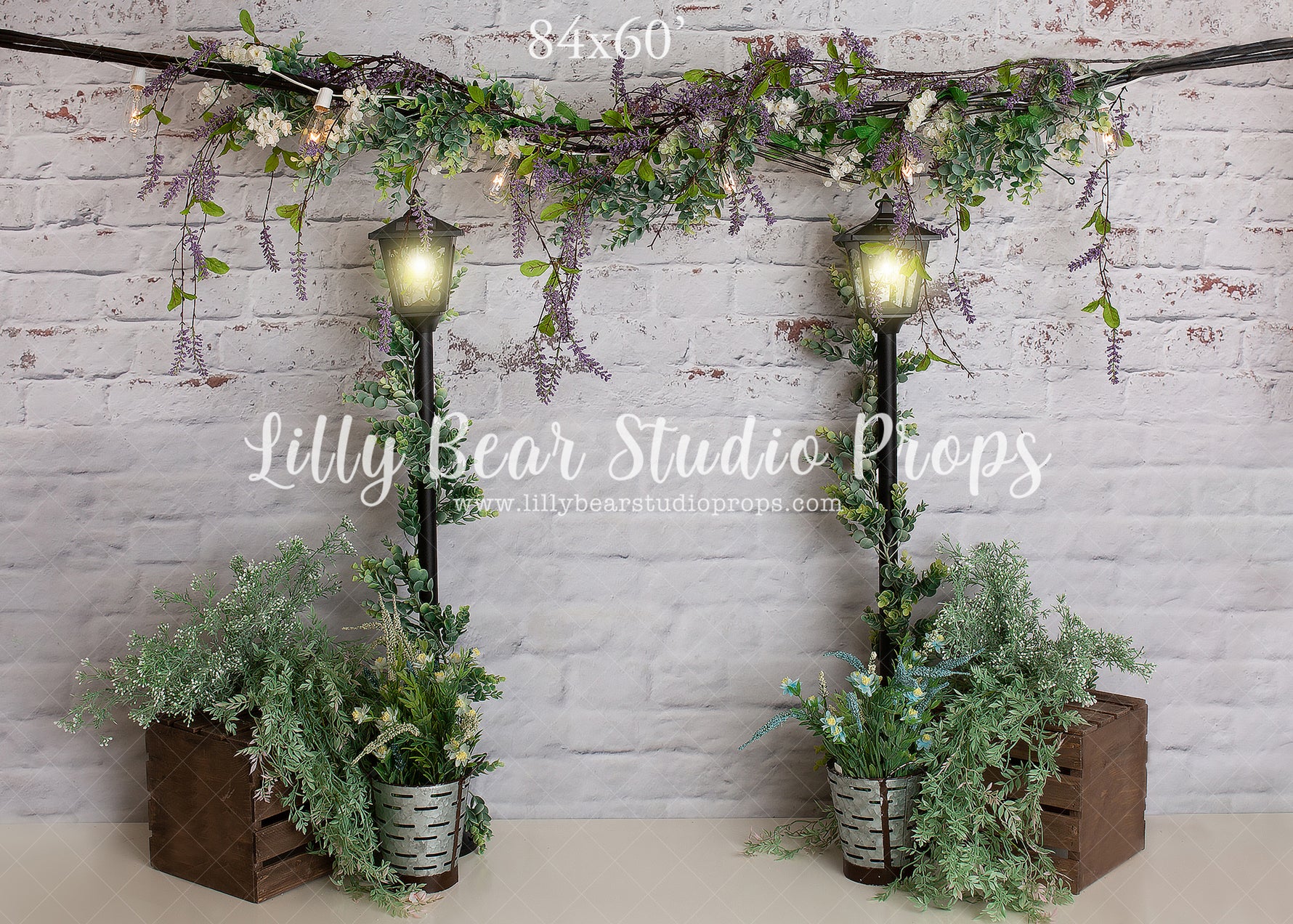 Lavender Archway by Daniella Photography sold by Lilly Bear Studio Props, boys - brick - Brick Wall - cake smash - dist