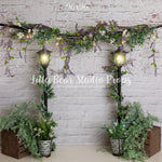 Lavender Archway by Daniella Photography sold by Lilly Bear Studio Props, boys - brick - Brick Wall - cake smash - dist