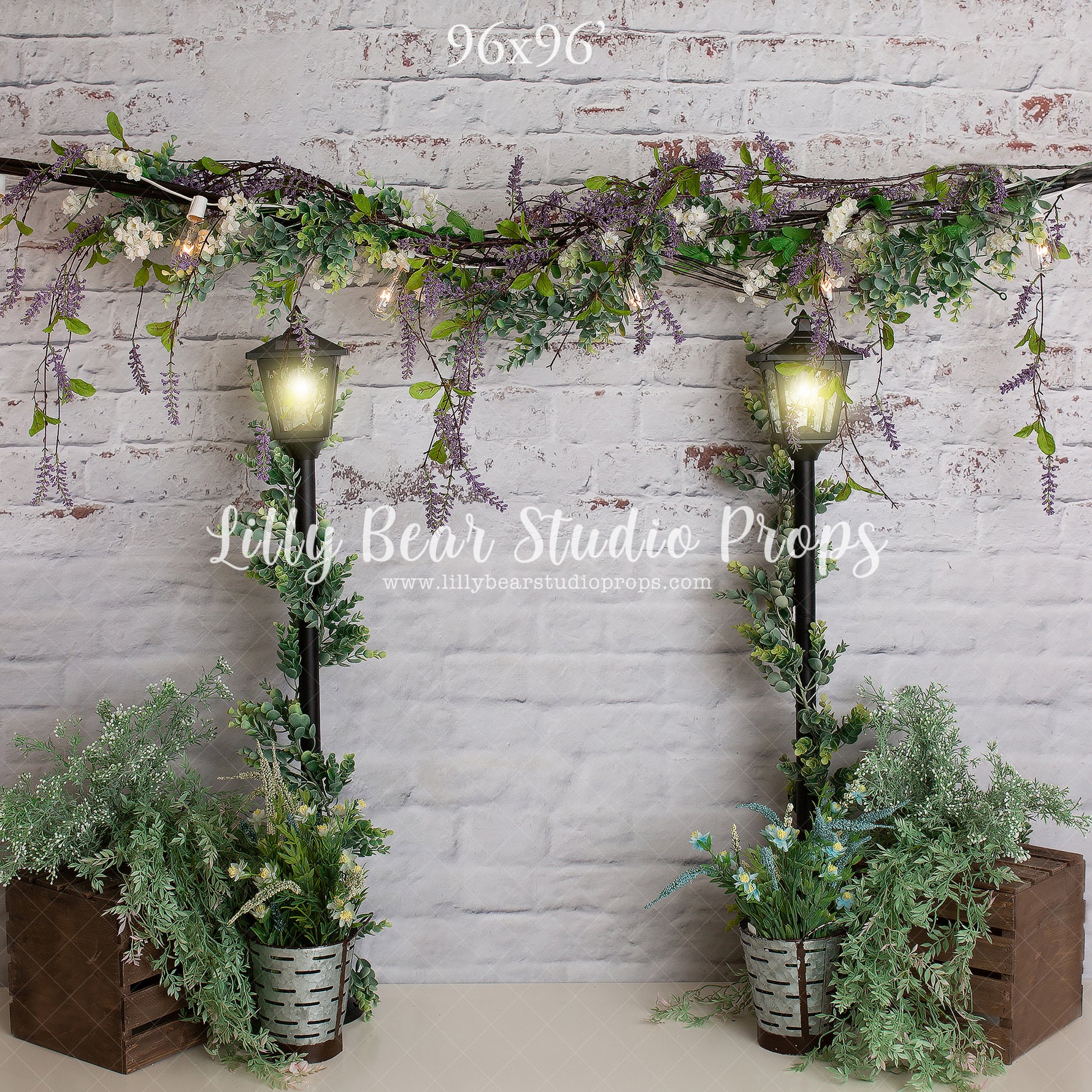 Lavender Archway by Daniella Photography sold by Lilly Bear Studio Props, boys - brick - Brick Wall - cake smash - dist