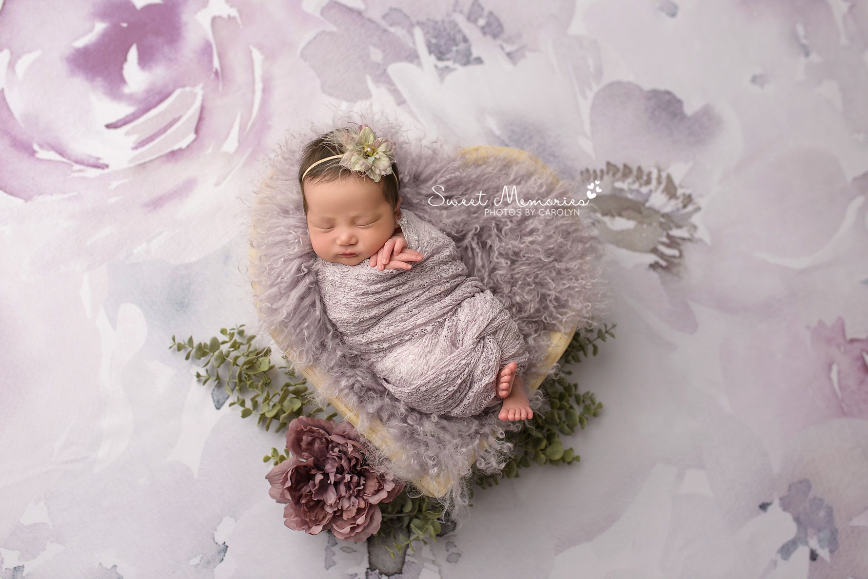 Lavender Mist by Lilly Bear Studio Props sold by Lilly Bear Studio Props, abstract - FABRICS - floral - flowers - hand