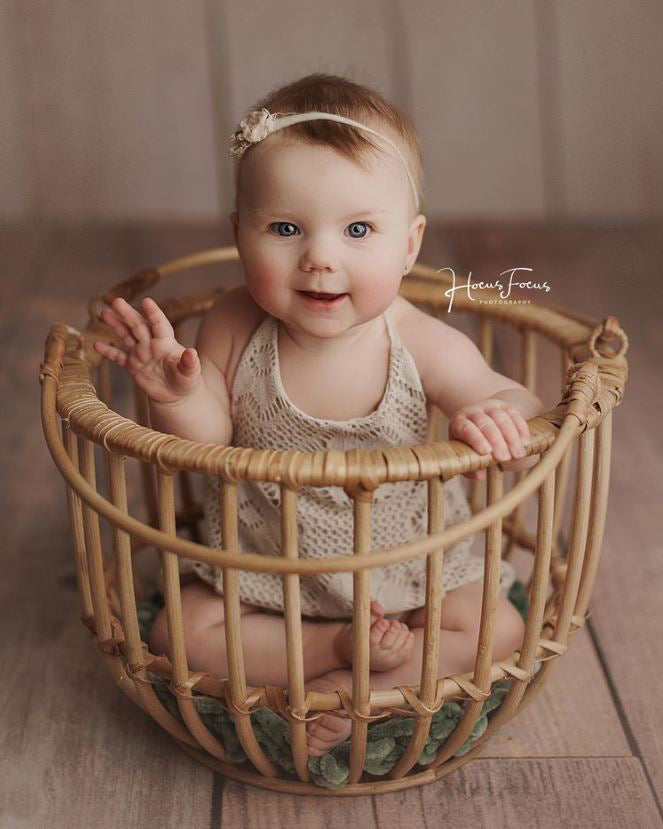 Leander Basket (RTS) by Lilly Bear Studio Props sold by Lilly Bear Studio Props, baby papasan chair - bamboo - bamboo b
