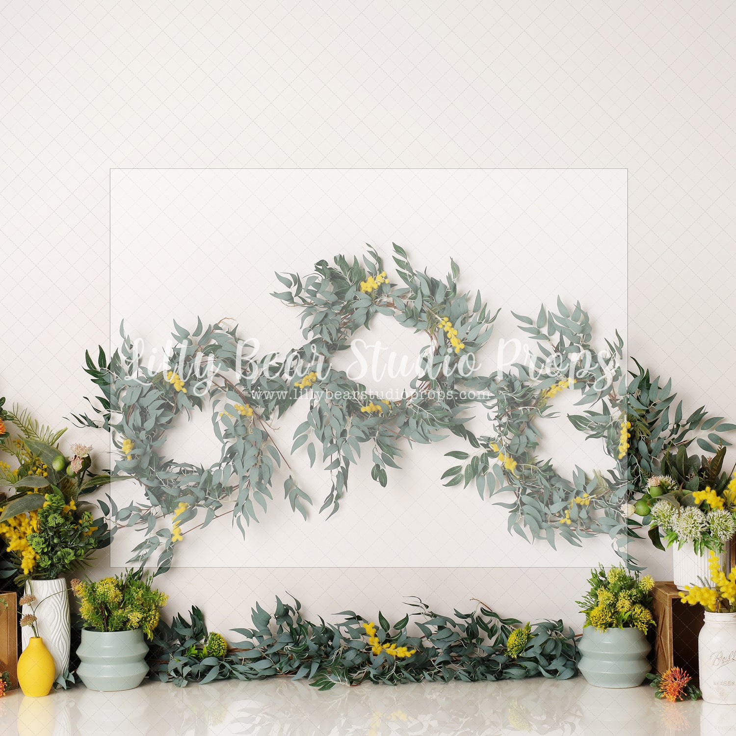 Lemon Berry Vines - Lilly Bear Studio Props, floral balloon garland, floral garden, flower vines, garden, garden tea party, lemon, lemon field, lemon garden, lemon tree, lemon vines, lemonade, lemonade stand, lemons, pink lemonaid, spring floral balloons, spring garden, vines, yellow lemonade