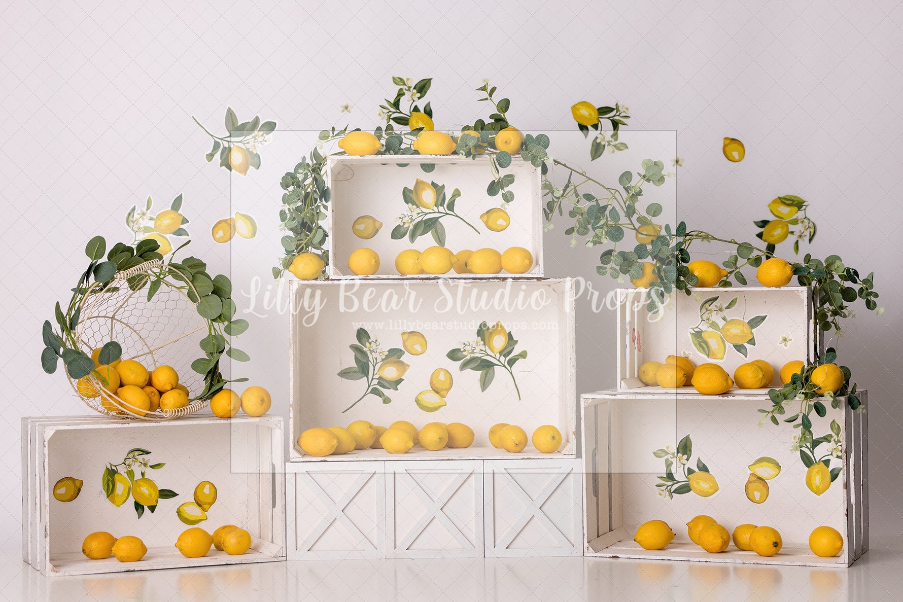 Lemon Vines - Lilly Bear Studio Props, birthday, cake smash, lemon, lemon aid, lemon field, lemon tree, lemonade, lemonade booth, lemonade stand, lemonaid stand, lemonaide, lemondae, lemons, pink lemon, pink lemonade, pink lemonaid, smash, smash birthday, yellow lemonade