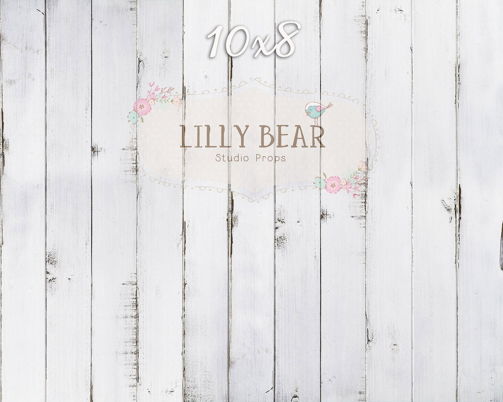 Lilly White Wood Planks Neoprene - Lilly Bear Studio Props, distressed, distressed planks, distressed wood, FLOORS, LB Pro, pro floor, pro floordrop, white distressed wood, white wood, white wood planks, wood planks