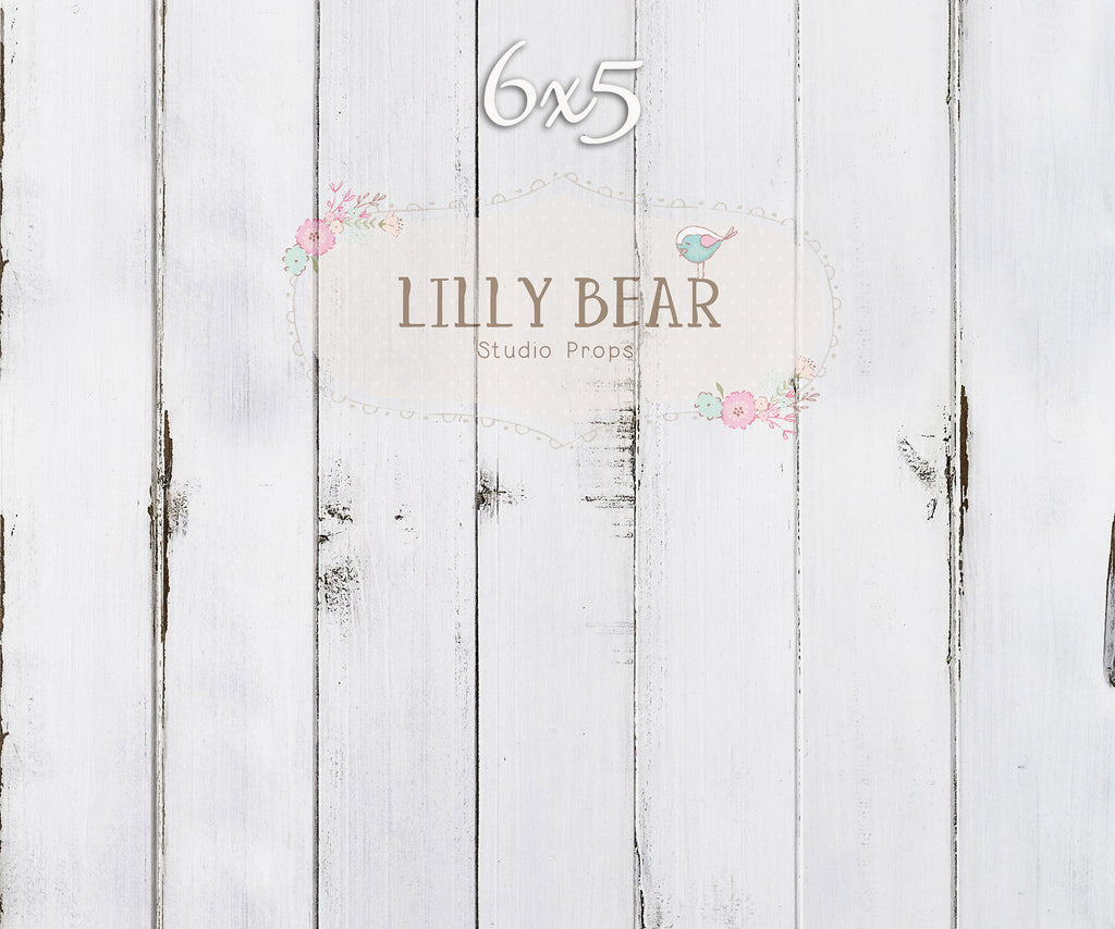 Lilly White Wood Planks Floor by Lilly Bear Studio Props sold by Lilly Bear Studio Props, distressed - distressed plank