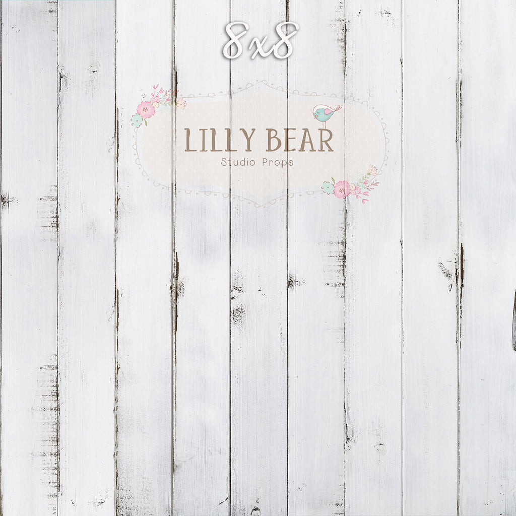 Lilly White Wood Planks LB Pro Floor by Lilly Bear Studio Props sold by Lilly Bear Studio Props, distressed - distresse