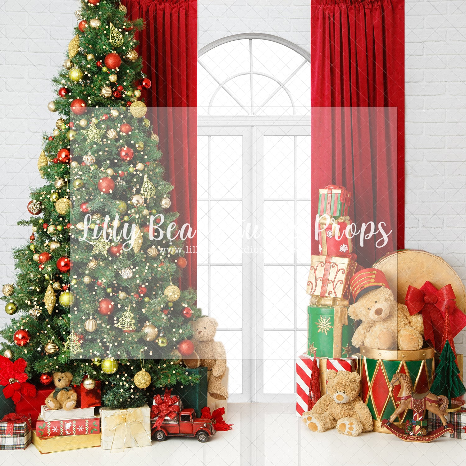 Little Drummer Bear - Lilly Bear Studio Props, christmas, Cozy, Decorated, Festive, Giving, Holiday, Holy, Hopeful, Joyful, Merry, Peaceful, Peacful, Red & Green, Seasonal, Winter, Xmas, Yuletide