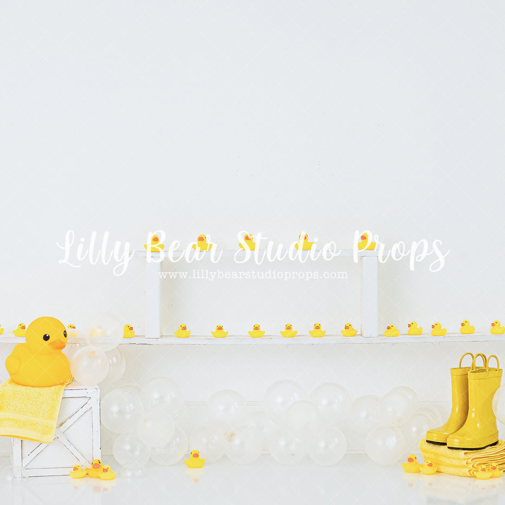 Litte Ducks - Lilly Bear Studio Props, april showers, clouds, fabric, fine art, floral, florals, flowers, girls, hand painted, poly, rain, rainboots, rainy day, showers, sun, sunny day, sunshine, umbrella, vinyl