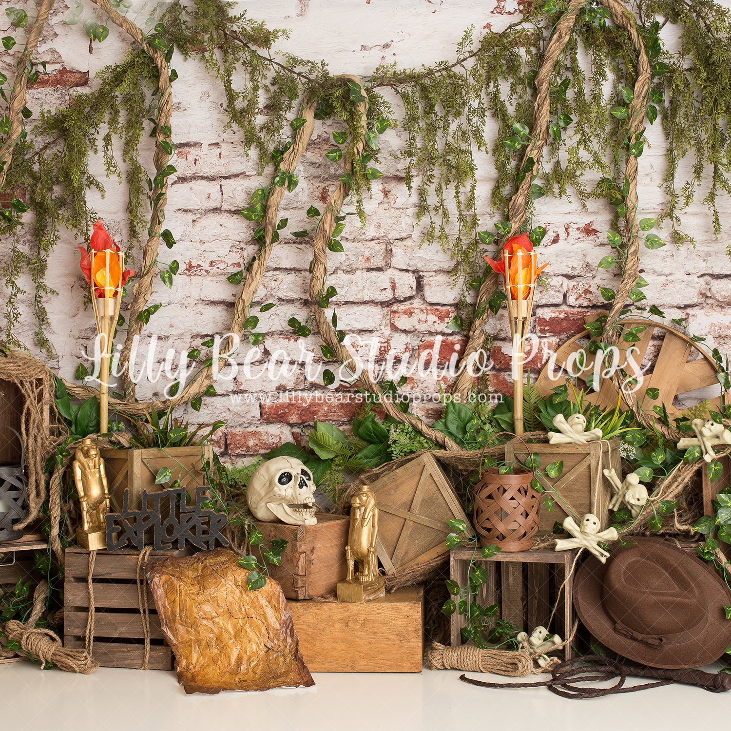 Little Explorer by Daniella Photography sold by Lilly Bear Studio Props, explore - explorer - FABRICS - fire - indiana