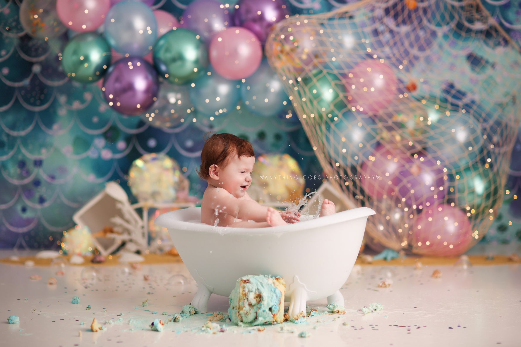 Little Mermaid by Lilly Bear Studio Props sold by Lilly Bear Studio Props, fish - fish scales - girls - glitter - littl