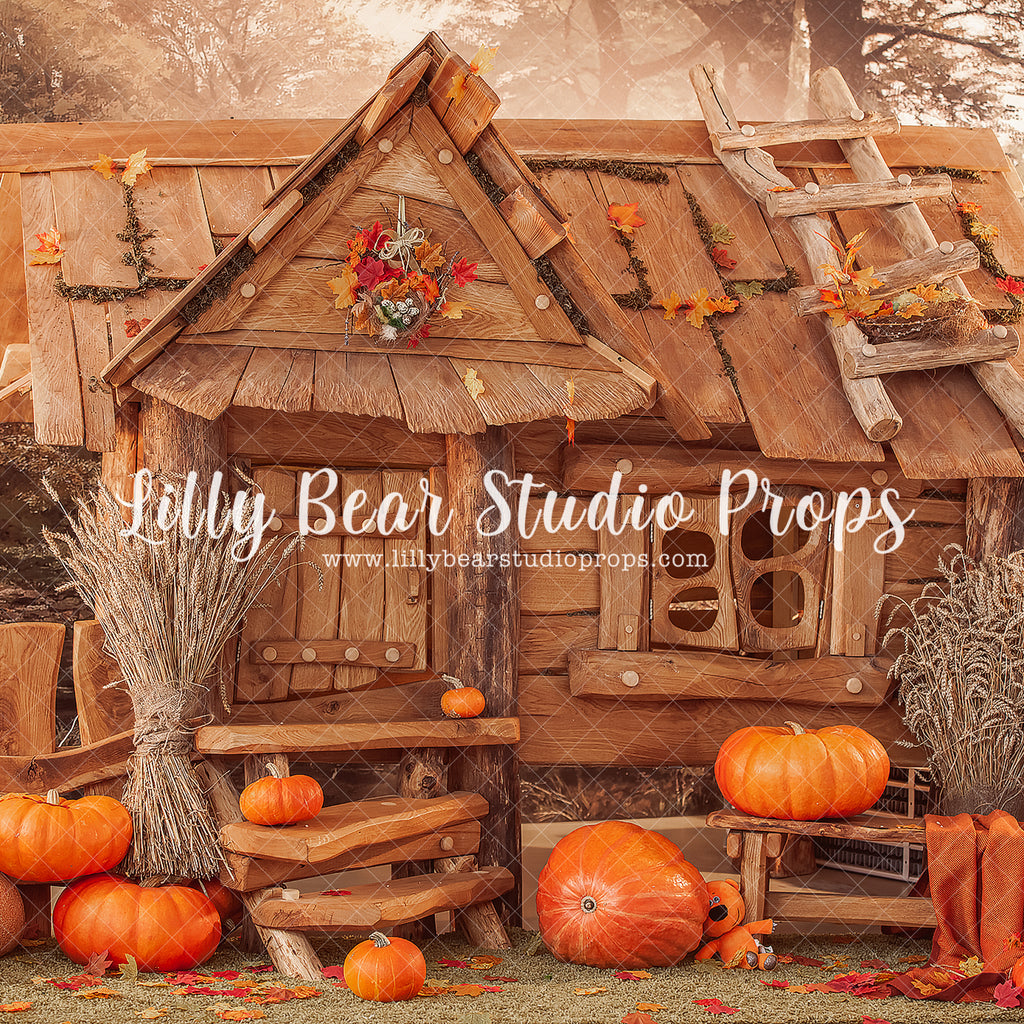 Little Pumpkin Cabin by Lilly Bear Studio Props sold by Lilly Bear Studio Props, autumn - autumn colors - autumn colour