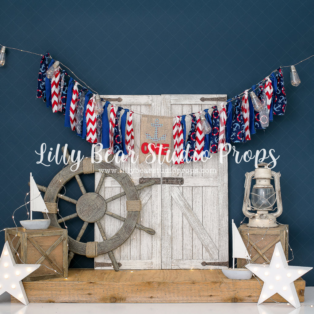 Little Sailor by Karissa Knowles Photography sold by Lilly Bear Studio Props, anchor - arrows - barn - barn doors - bar