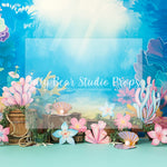 Coral Reef Garden - Lilly Bear Studio Props, ariel, disney, disney movie, Disney princess, Fabric, girls, little mermaid, under the sea, Wrinkle Free Fabric