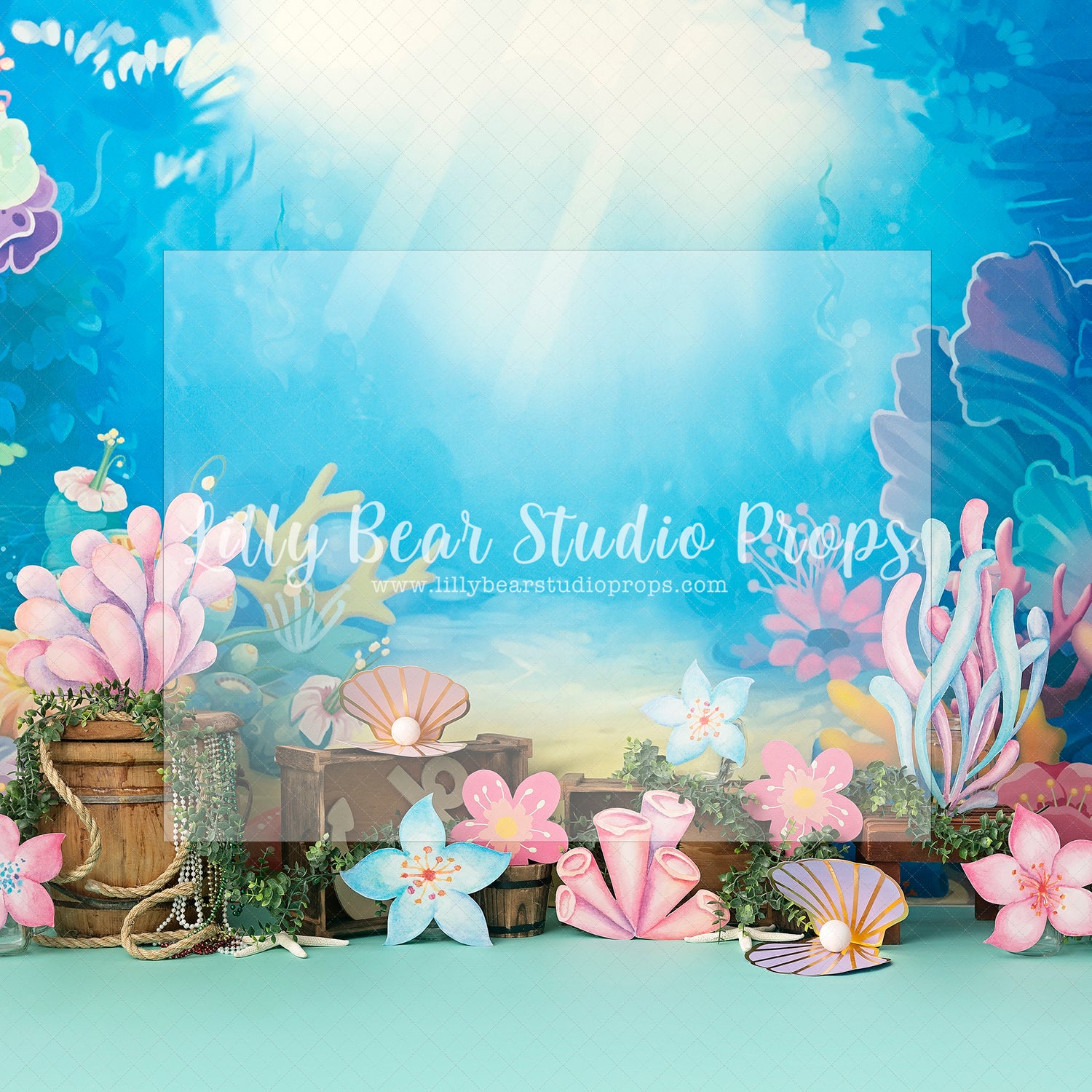 Coral Reef Garden - Lilly Bear Studio Props, ariel, disney, disney movie, Disney princess, Fabric, girls, little mermaid, under the sea, Wrinkle Free Fabric