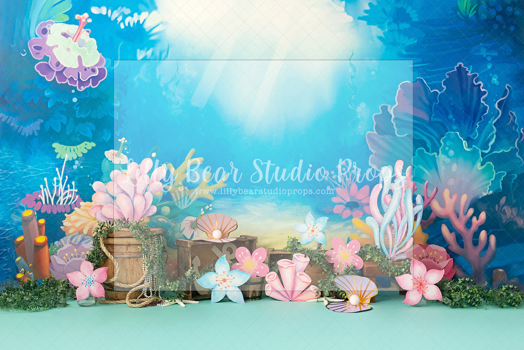 Coral Reef Garden - Lilly Bear Studio Props, ariel, disney, disney movie, Disney princess, Fabric, girls, little mermaid, under the sea, Wrinkle Free Fabric