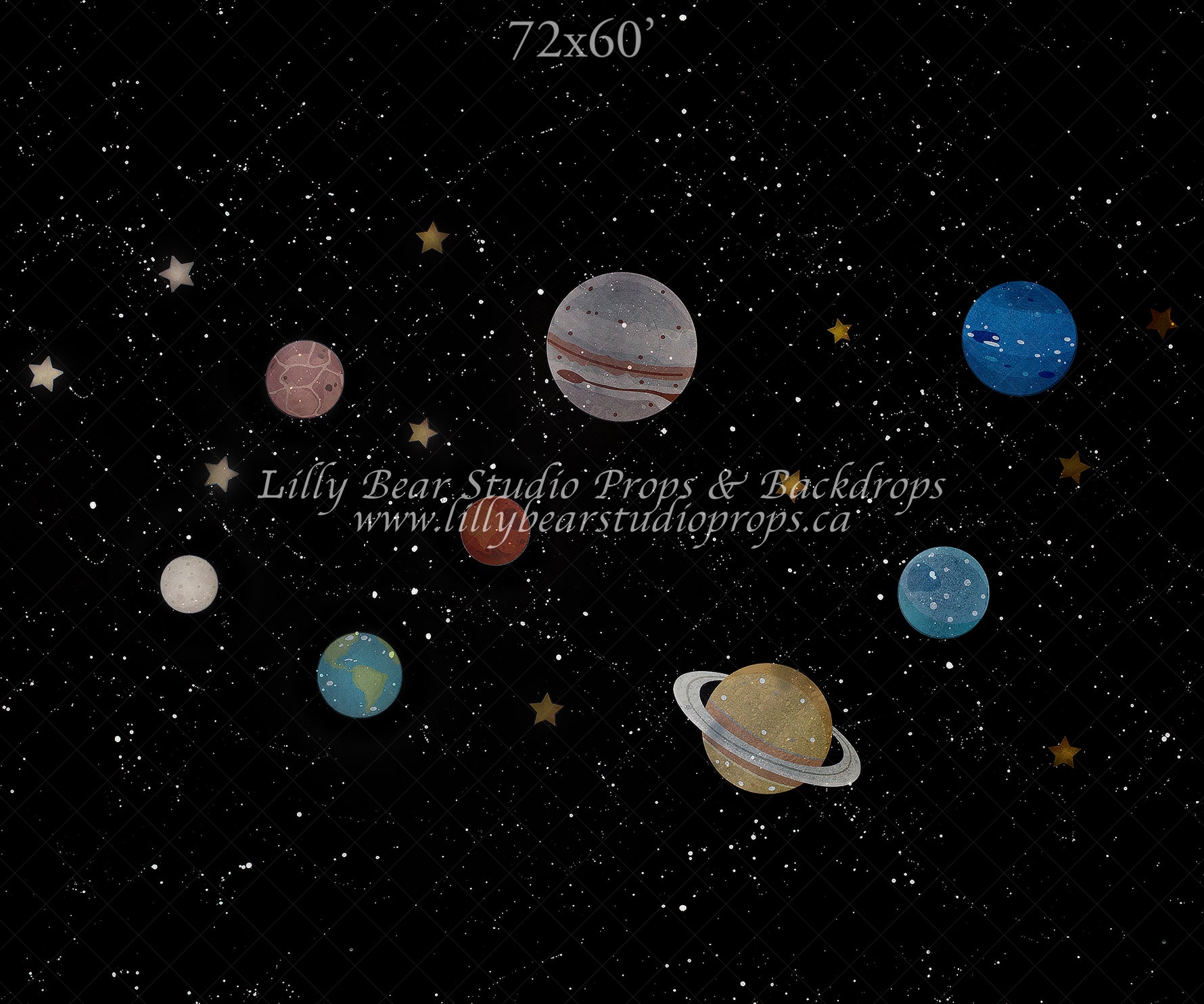 Lost In Space by EllaBean sold by Lilly Bear Studio Props, astronaut - boys - hand painted - night sky - planets - plut