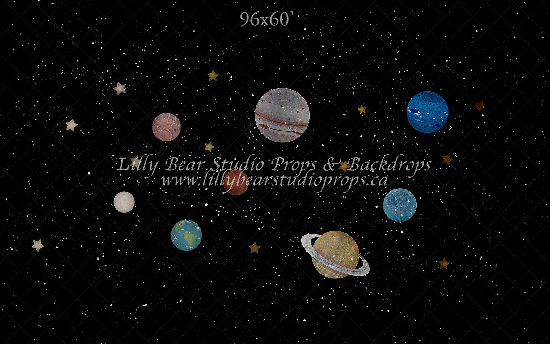 Lost In Space by EllaBean sold by Lilly Bear Studio Props, astronaut - boys - hand painted - night sky - planets - plut