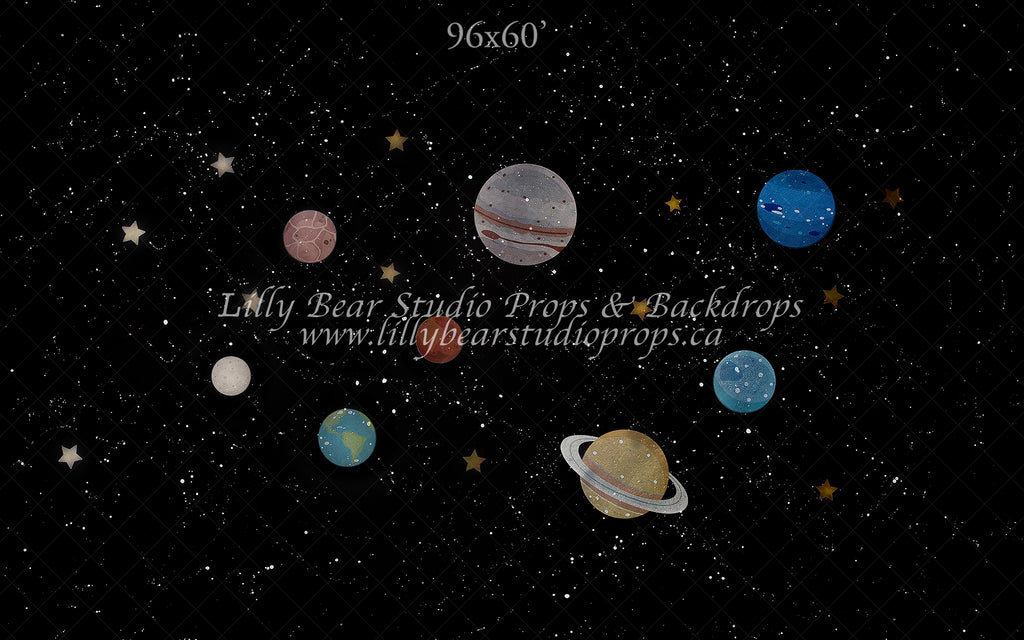 Lost In Space by EllaBean sold by Lilly Bear Studio Props, astronaut - boys - hand painted - night sky - planets - plut