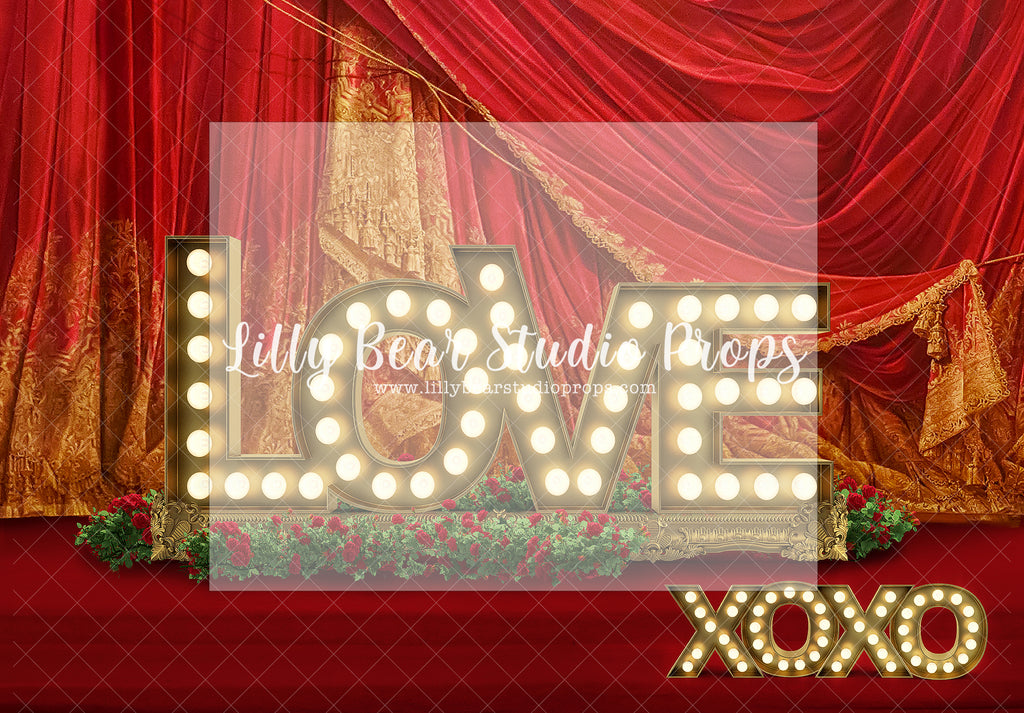 One Love - Lilly Bear Studio Props, cupid, Fabric, FABRICS, floral, flower garden, flower shop, flower wall, heart balloons, LOVE, love letters, love marquee, Love Marquee sign, love shop, marquee letters, outdoor clouds, outdoor valentines, red and pink, red rose, red roses, valentine, valentine backdrop, valentine booth, valentine day shop, valentine flowers, valentine's card, valentine's day shop, valentines, valentines booth, valentines day, valentines kisses, Wrinkle Free Fabric, xoxo
