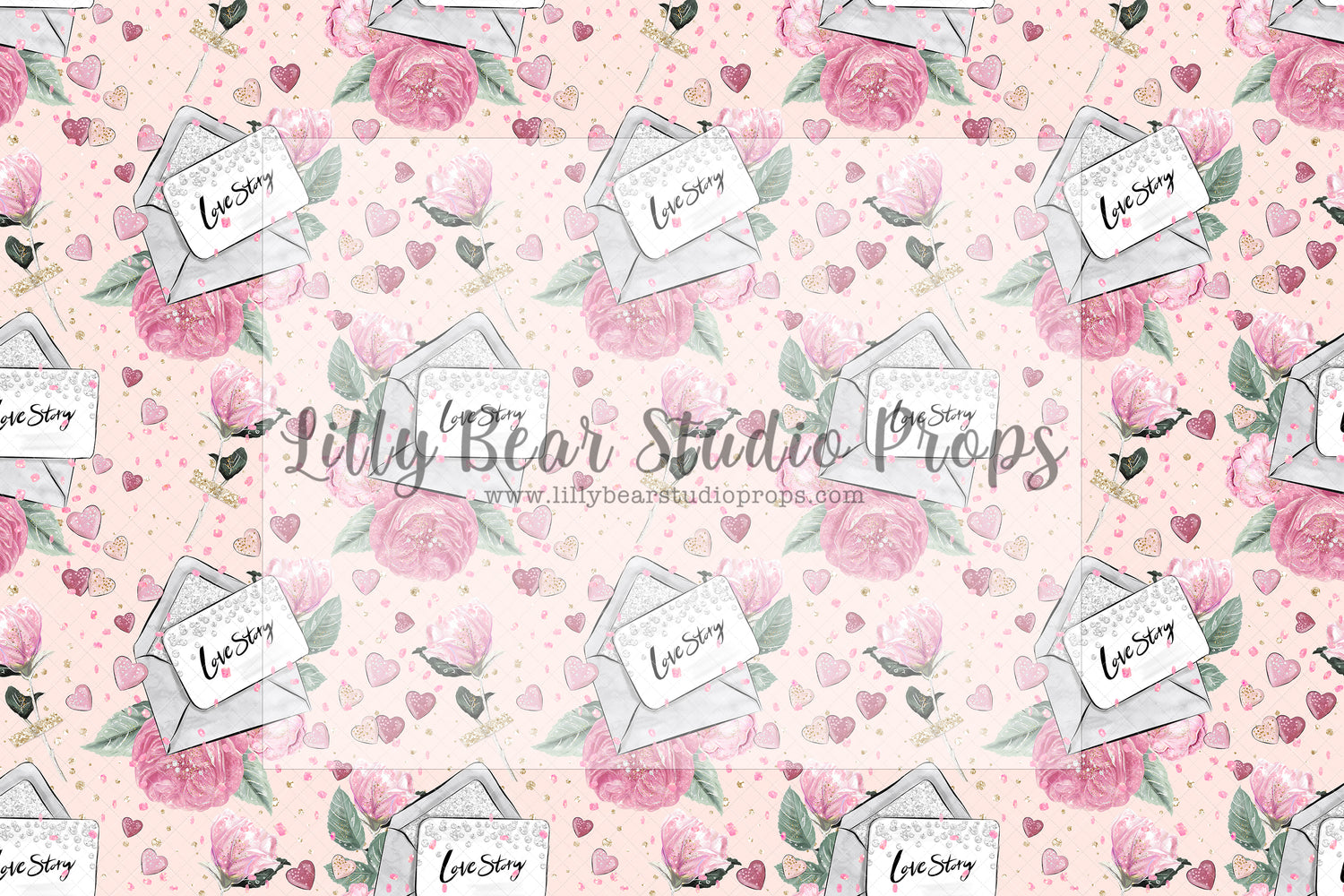 Love Story Letter - Lilly Bear Studio Props, all my heart, balloon hearts, be still my heart, candy hearts, cupid, FABRICS, girl, girls, heart, heart flowers, heart love, heart of gold, hearts, hearts and arrows, hearts bokeh, i love you, love, love is in the air, love shop, love wall, pastel hearts, pattern hearts, pink, pink balloon heart, pink heart, pink heart wall, pink hearts, valentine, valentines, valentines balloons, valentines day