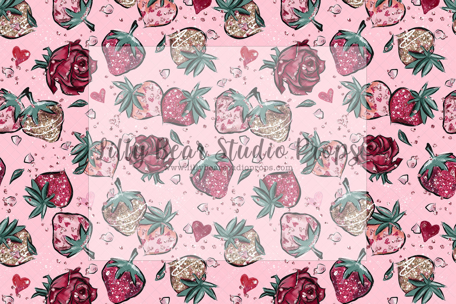 Love Story Strawberrys and Roses - Lilly Bear Studio Props, all my heart, balloon hearts, be still my heart, candy hearts, cupid, FABRICS, girl, girls, heart, heart flowers, heart love, heart of gold, hearts, hearts and arrows, hearts bokeh, i love you, love, love is in the air, love shop, love wall, pastel hearts, pattern hearts, pink, pink balloon heart, pink heart, pink heart wall, pink hearts, valentine, valentines, valentines balloons, valentines day