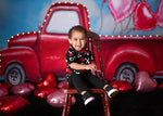 LOVE IS RED TRUCK - Lilly Bear Studio Props, FABRICS, girl, headboard, heart, heart gems, heart marquee, hearts and arrows, hippie, love balloon, pink clouds, pink doors, red truck, valentine, valentine booth, valentine clouds, valentine door, valentine truck, valentine's card, valentines, valentines day