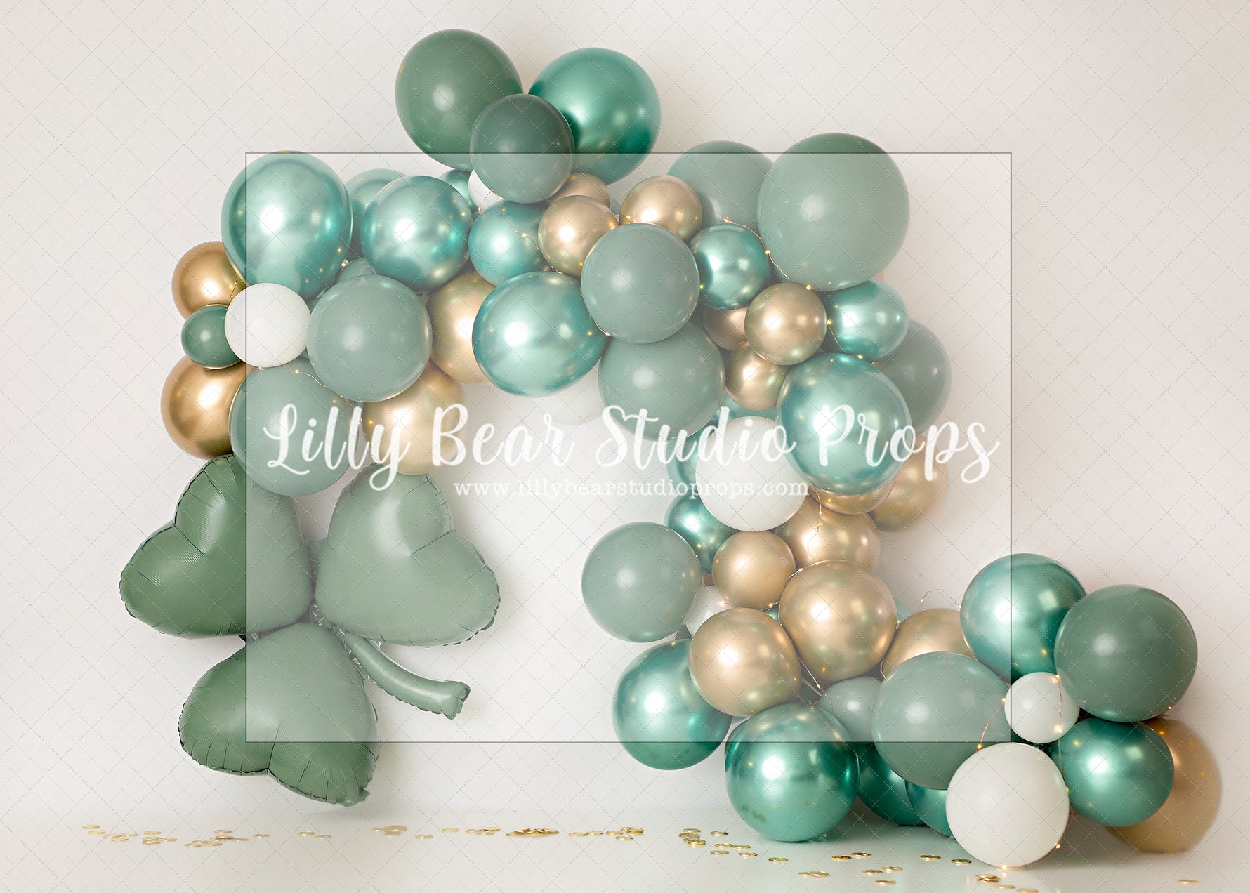 Luck Of The Irish - Lilly Bear Studio Props, clover, FABRICS, four leaf clover, girl, green & gold, green and gold, irish, lucky irish, st.patricks day