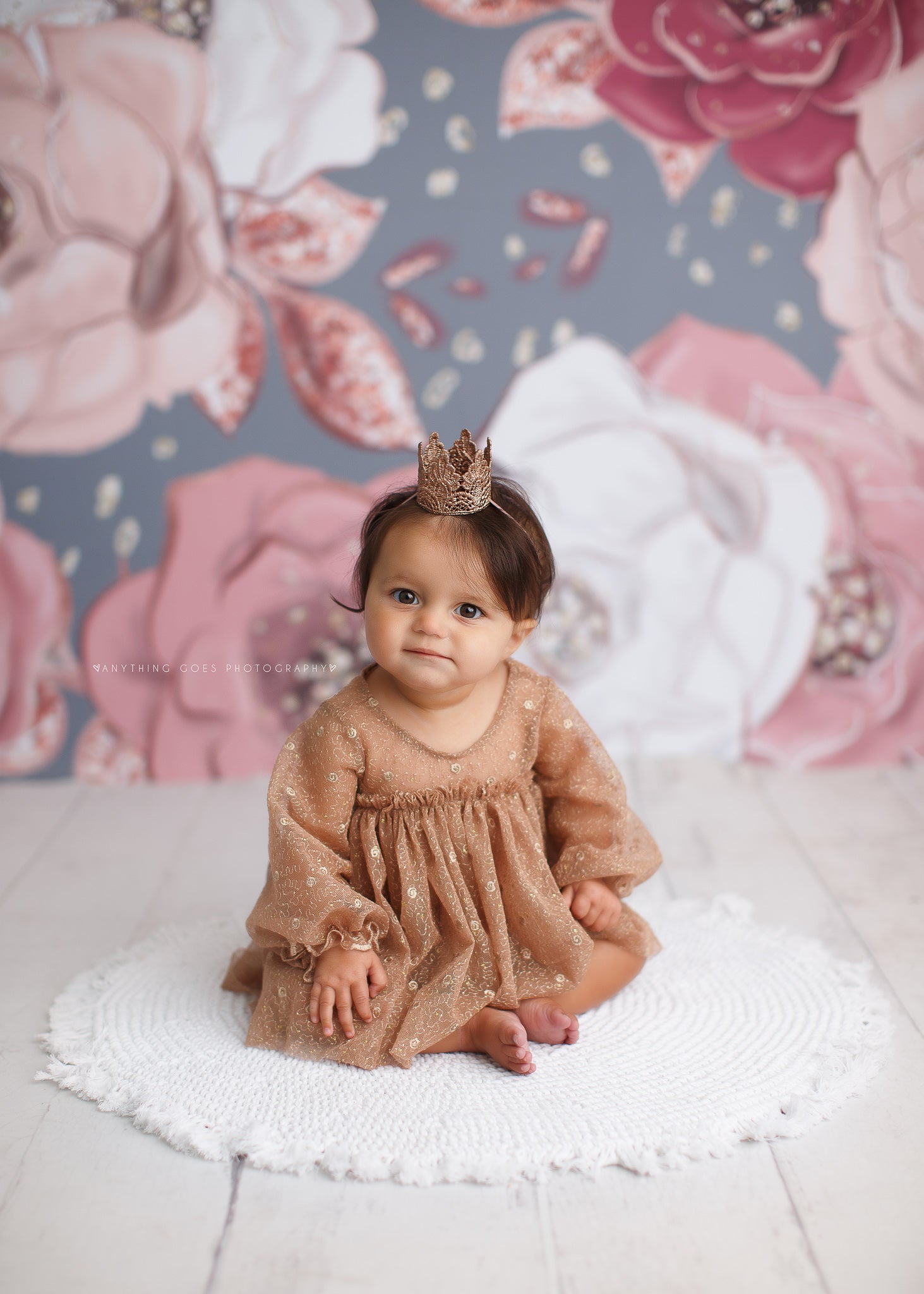 Lucy by Lilly Bear Studio Props sold by Lilly Bear Studio Props, floral - girls - large flowers - pink - poly - red flo