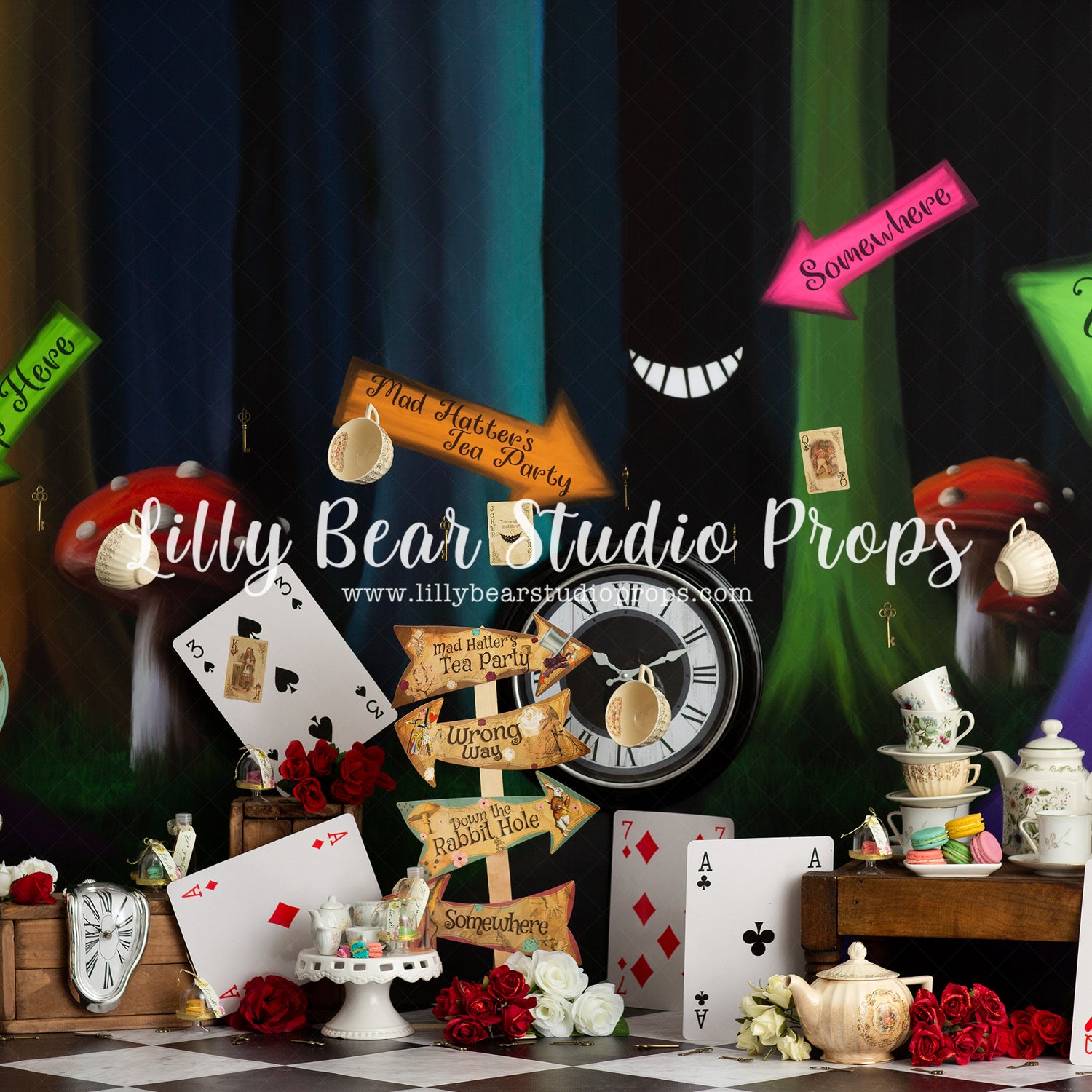 Mad Hatters Tea Party by Jessica Ruth Photography sold by Lilly Bear Studio Props, alice - alice in wonderland - cards