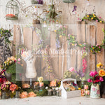 Mademoiselle Spring - Lilly Bear Studio Props, bunnies, bunny, carrots, easter, easter backdrop, easter bunny, easter garden, FABRICS, flower barn doors, flower garden, flower window, flowers, garden, happy easter, spring, spring garden