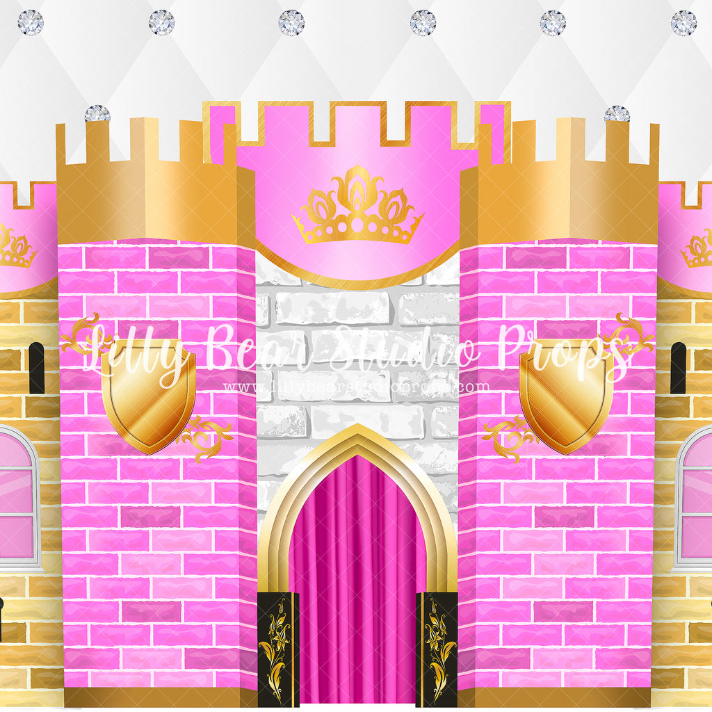 Magenta Castle - Lilly Bear Studio Props, ballerina princess, beauty and the beast, castle, cinderella, cinderella castle, disney castle, Disney princess, fantasy, girls, hand painted, little princess, pretty little princess, pretty princess, princess castle