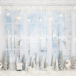 Magic Winter Window - Lilly Bear Studio Props, birch, birch window, christmas, christmas snow, christmas window, forest, owl, silver, silver trees, silver winter, snow, snow window, white owl, white winter, window, winter, winter trees, winter window, winter woodland, woodland