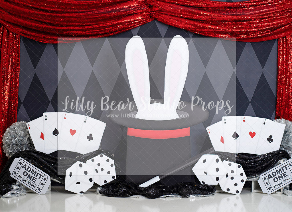 Magician's Hat - Lilly Bear Studio Props, bunny, cards, FABRICS, magic, magic wand, magician, white rabbit
