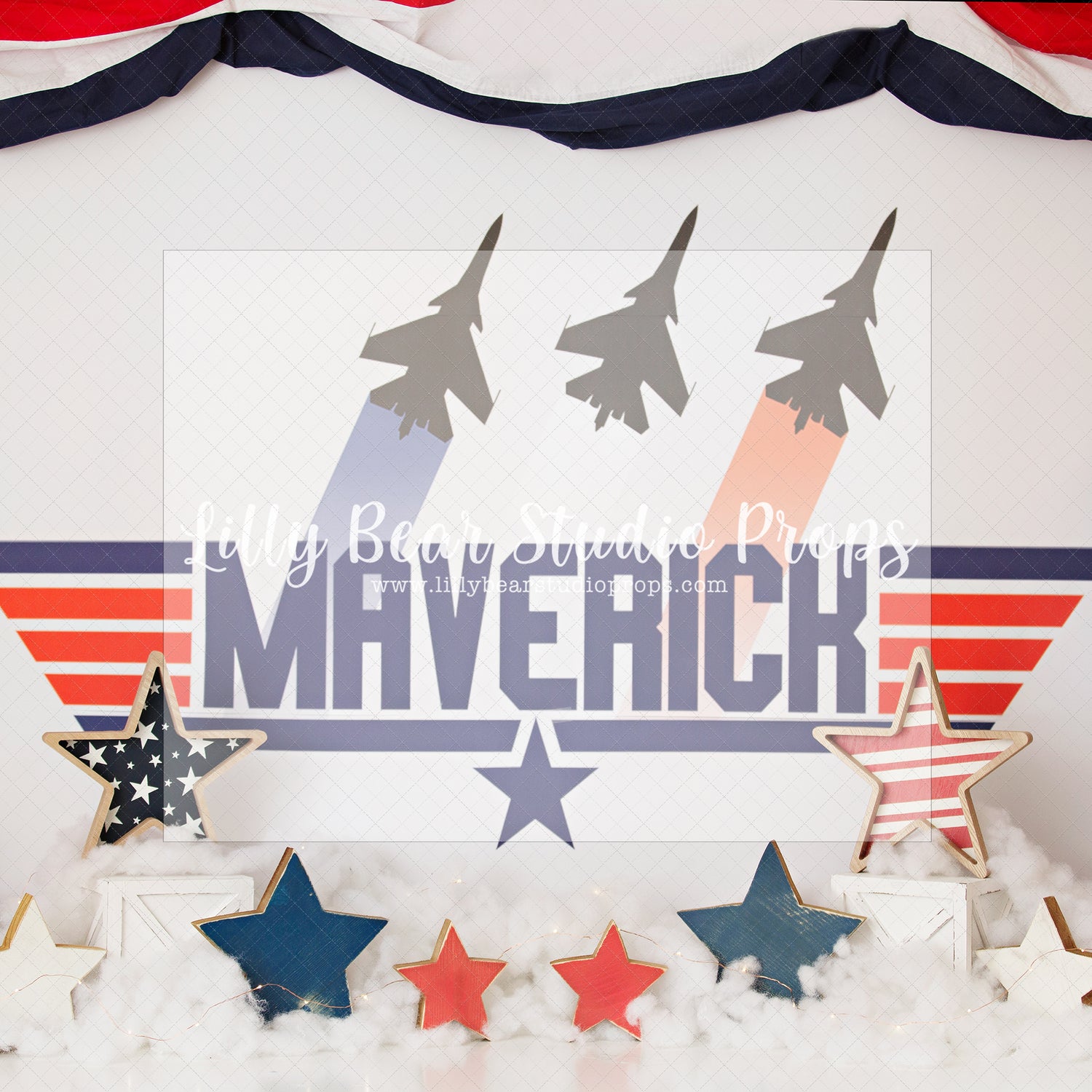 Maverick - Lilly Bear Studio Props, airplane, aviator, FABRICS, jet, pilot, plane, planes, red & blue, red and blue