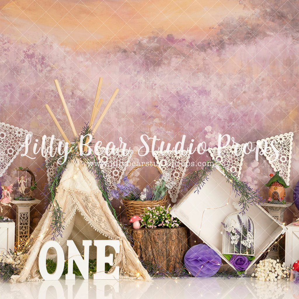 Meadow Teepee Magic - Lilly Bear Studio Props, fairies, fairy, fairy garden, fairy light, fairy princess, fairy tale, fairyland, fairytale, garden, lavender, lavender field, lavender floral, lavender texture, teepee
