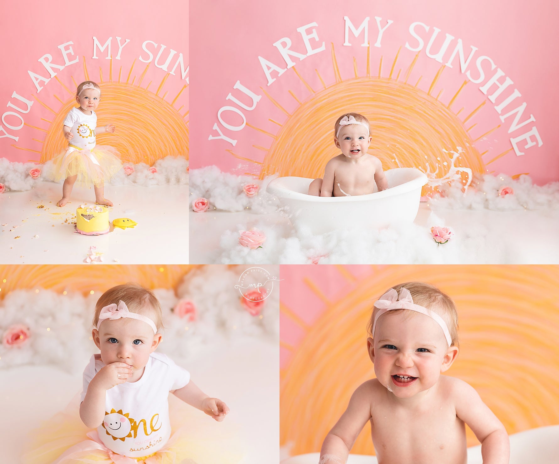 You Are My Sunshine by Meagan Paige Photography sold by Lilly Bear Studio Props, FABRICS - floral - girl - pink - pink