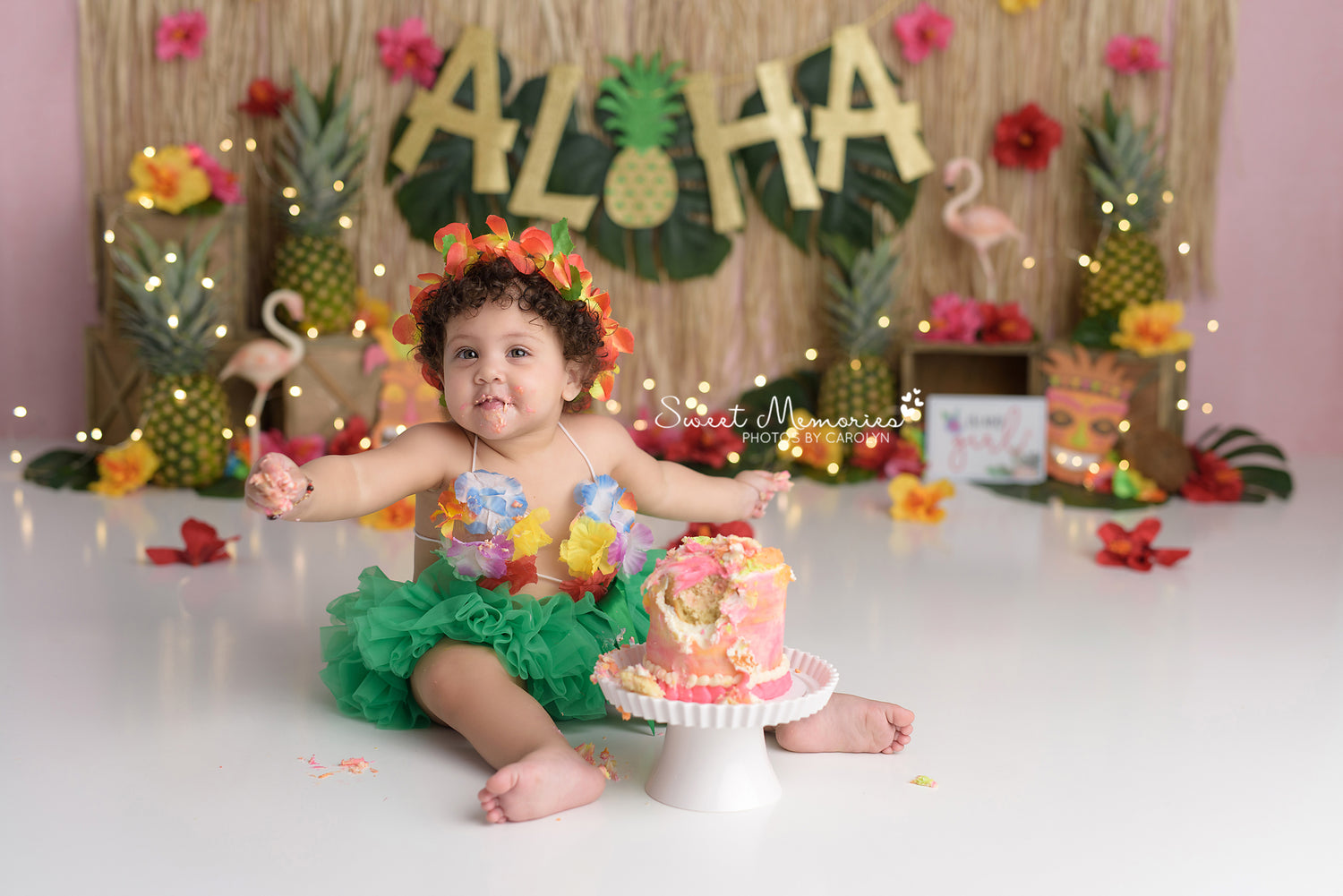 Aloha Island by Sweet Memories Photos By Carolyn sold by Lilly Bear Studio Props, beach - beach party - cake smash - di