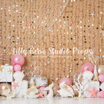 Mermaid Beach by Jessica Ruth Photography sold by Lilly Bear Studio Props, blue seashells - coral - coral reef - little