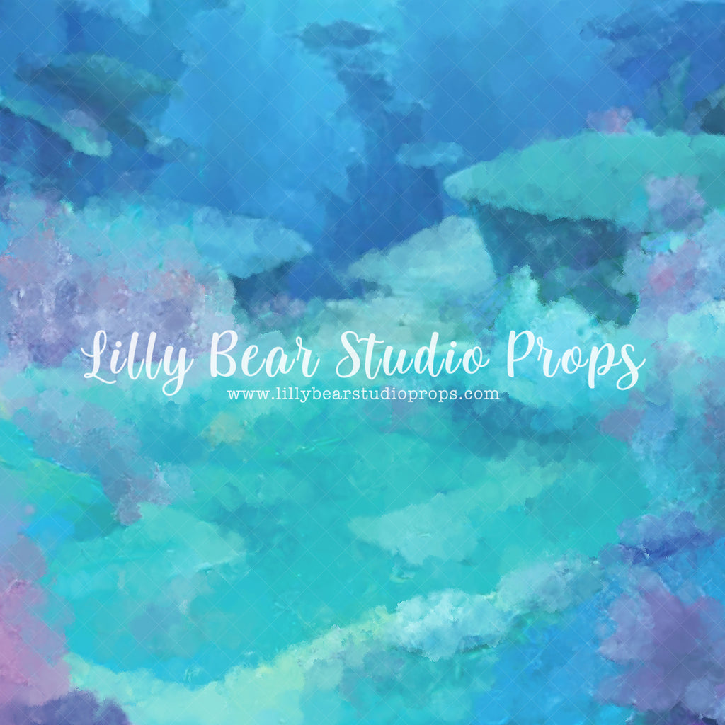 Mermaid Reef by Jessica Ruth Photography sold by Lilly Bear Studio Props, blue seashells - coral - coral reef - little