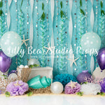 Mermaid Sea - Lilly Bear Studio Props, blue, coral, coral reef, first birthday, fish, little mermaid, mermaid, ocean, star fish, under the sea