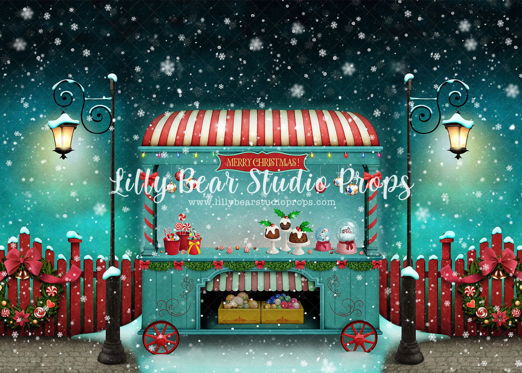 Merry Cart by Lilly Bear Studio Props sold by Lilly Bear Studio Props, christmas - holiday
