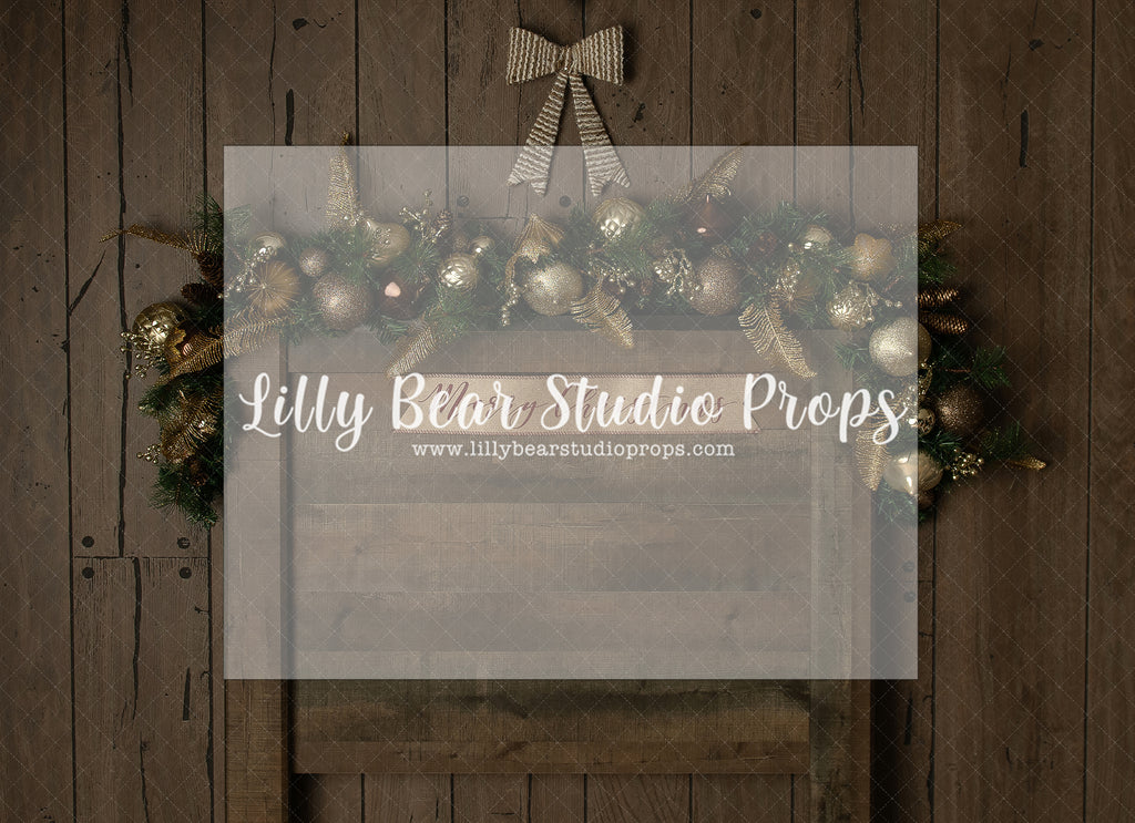 Merry Christmas Headboard - Lilly Bear Studio Props, christmas, Cozy, Decorated, Festive, Giving, Holiday, Holy, Hopeful, Joyful, Merry, Peaceful, Peacful, Red & Green, Seasonal, Winter, Xmas, Yuletide